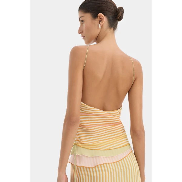 SIR the Label Calypso Layered Top in Sorbet Stripe | Tops | Coveti