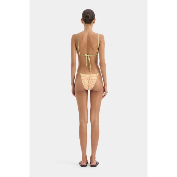 SIR the Label Calypso String Triangle Top in Sorbet Stripe | Bikini | Coveti