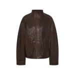 SIR the Label Candela Leather Jacket in Chocolate | Leather Jackets | Coveti