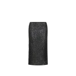 SIR the Label Cassia Sequin Midi Skirt in Black | Midi Skirts | Coveti