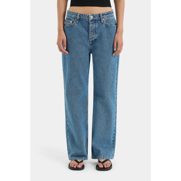 SIR the Label Classic Straight Leg Jean in Light Indigo | Denim | Coveti