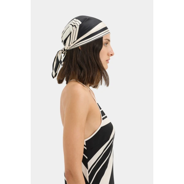 SIR the Label Classico Head Scarf in Ivory | Scarves | Coveti
