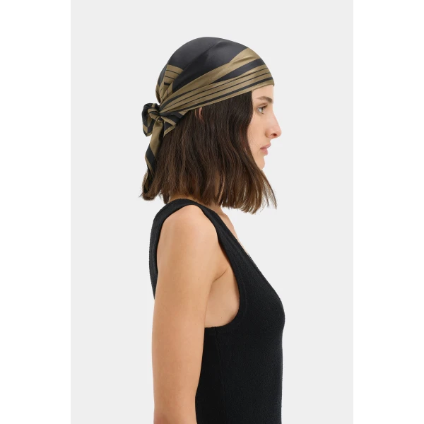 SIR the Label Classico Head Scarf in Olive | Scarves | Coveti