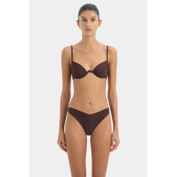SIR the Label Cleo Balconette in Carob | Bikini | Coveti