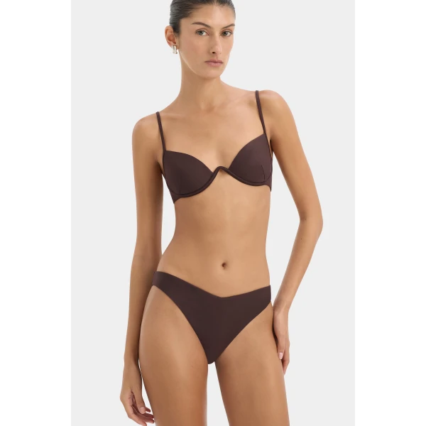 SIR the Label Cleo Balconette in Carob | Bikini | Coveti