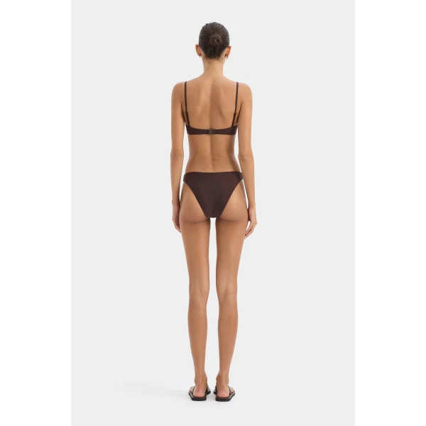 SIR the Label Cleo Shaped Brief in Carob | Bikini | Coveti