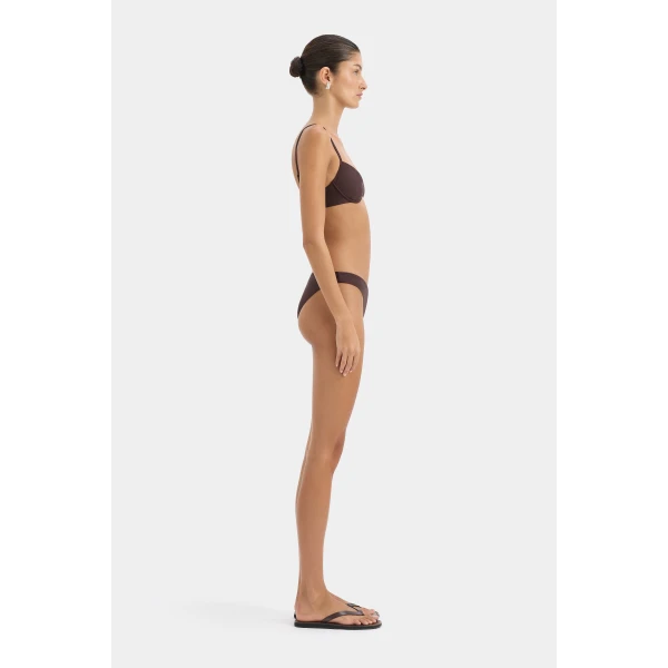 SIR the Label Cleo Shaped Brief in Carob | Bikini | Coveti