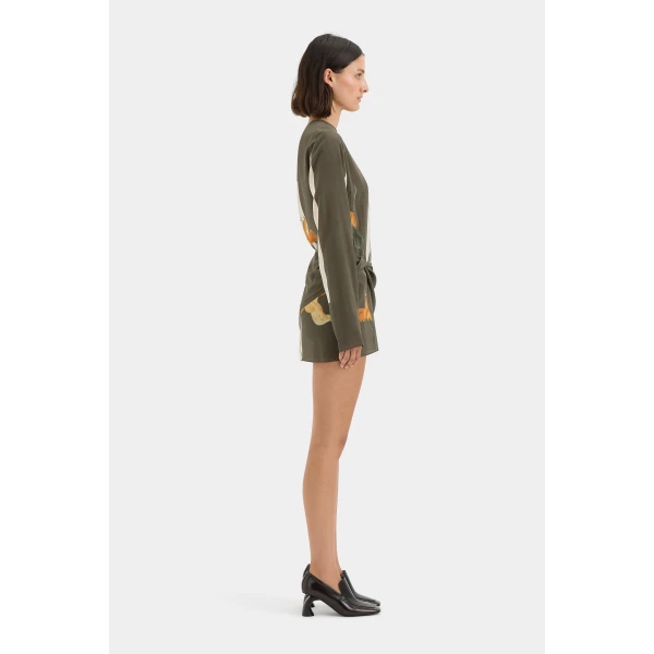 SIR the Label Constance Twist Mini Dress in Iris Floral | Mini Dresses | Coveti