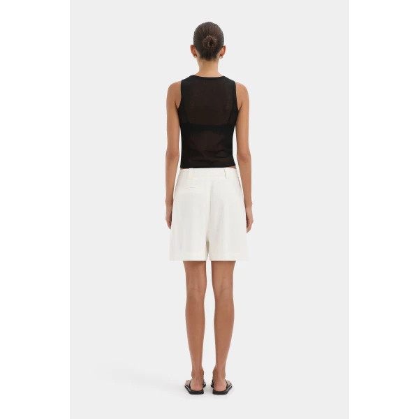 SIR the Label Dorian Tailored Short in Ivory | Shorts | Coveti