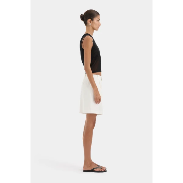 SIR the Label Dorian Tailored Short in Ivory | Shorts | Coveti