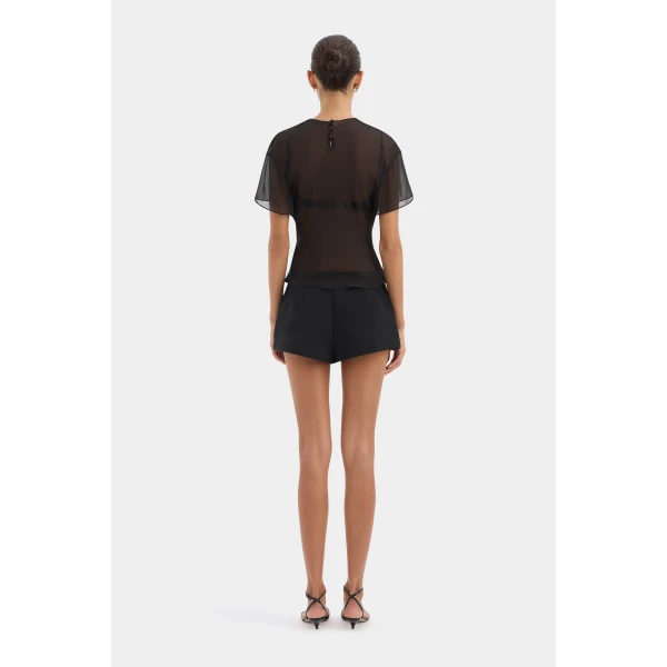 SIR the Label Dylan Mini Short in Black | Shorts | Coveti