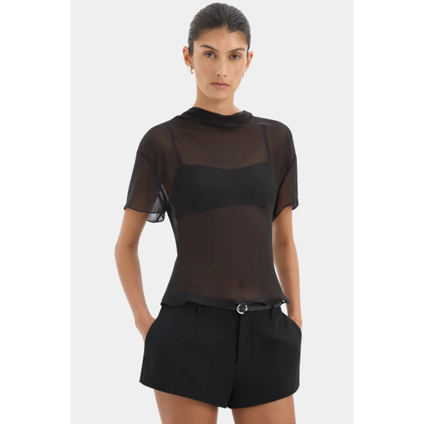 SIR the Label Dylan Mini Short in Black | Shorts | Coveti