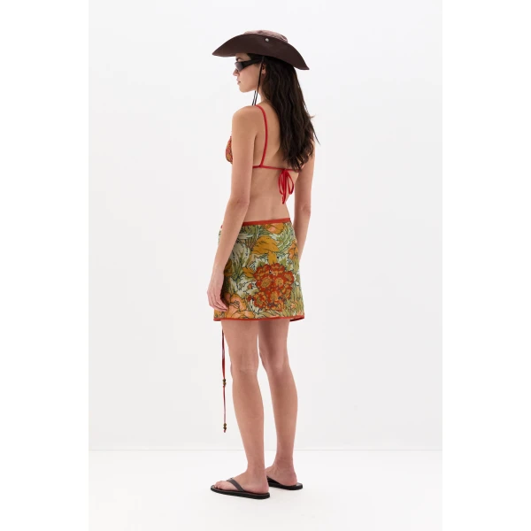 SIR the Label Eliana Mini Sarong in Aliera Floral Mint | Beachwear | Coveti