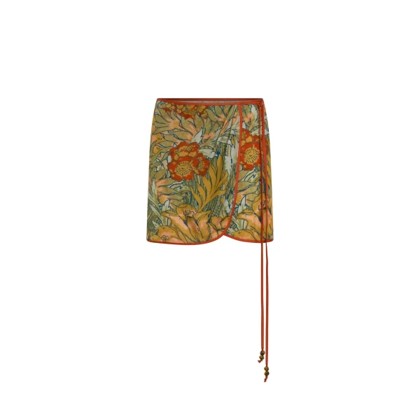 SIR the Label Eliana Mini Sarong in Aliera Floral Mint | Beachwear | Coveti