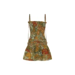 SIR the Label Eliana Ruffled Mini Dress in Aliera Floral Mint | Mini Dresses | Coveti