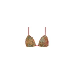 SIR the Label Eliana Ruffled String Triangle Top in Aliera Floral Mint | Bikini | Coveti