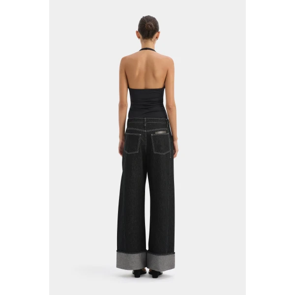 SIR the Label Elm Halter Top in Black | Sleeveless | Coveti