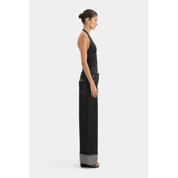 SIR the Label Elm Halter Top in Black | Sleeveless | Coveti