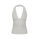 SIR the Label Elm Halter Top in Grey Blue | Sleeveless | Coveti