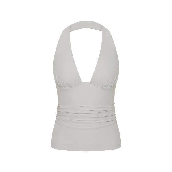 SIR the Label Elm Halter Top in Grey Blue | Sleeveless | Coveti