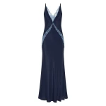 SIR the Label Elsie Lace Gown in Navy | Evening Gowns | Coveti