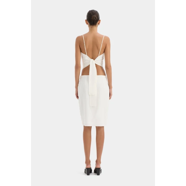 SIR the Label Elysee Midi Skirt in Natural | Midi Skirts | Coveti