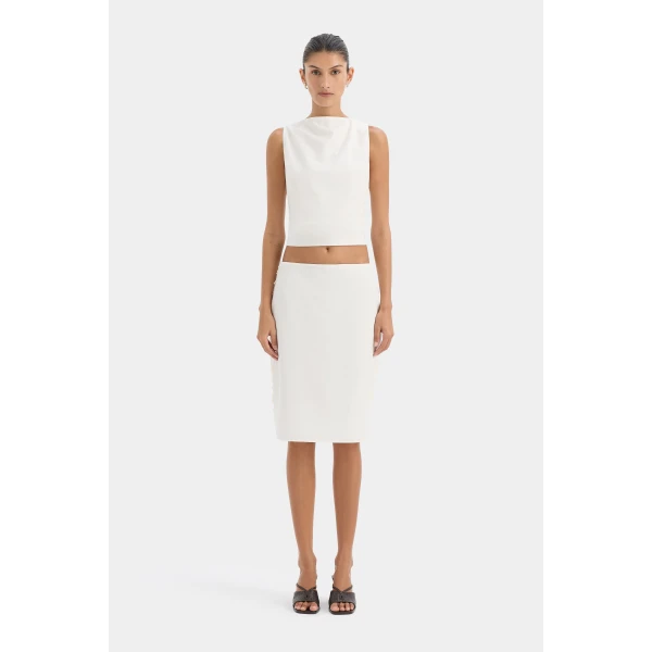 SIR the Label Elysee Open Back Top in Natural | Tops | Coveti