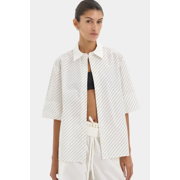 SIR the Label Emile Short Sleeve Shirt in SIR Stripe | Shirts | Coveti