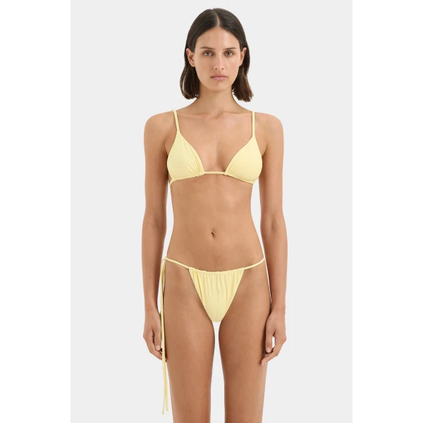 SIR the Label Emiliano String Triangle Top in Limone | Bikini | Coveti