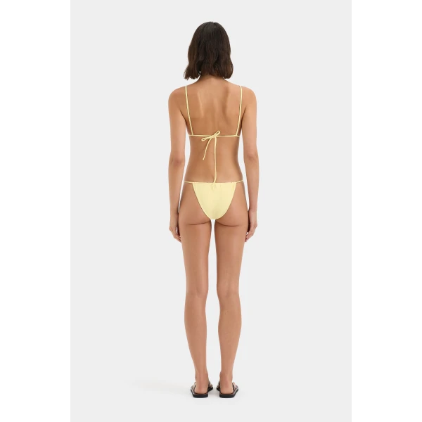 SIR the Label Emiliano String Triangle Top in Limone | Bikini | Coveti