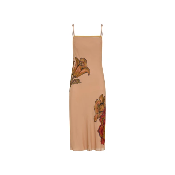 SIR the Label Estella Slip Midi Dress in Aliera Floral Blush | Midi Dresses | Coveti