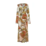 SIR the Label Estella Wrap Maxi Dress in Aliera Floral Ivory | Maxi Dresses | Coveti