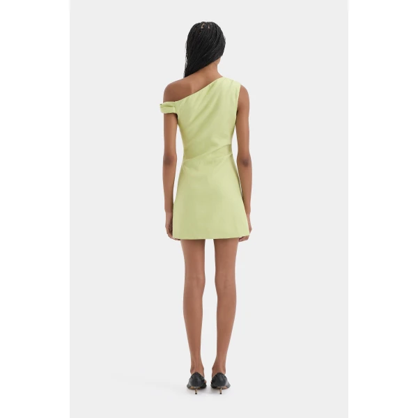 SIR the Label Favi Twist Mini Dress in Light Sage | Mini Dresses | Coveti