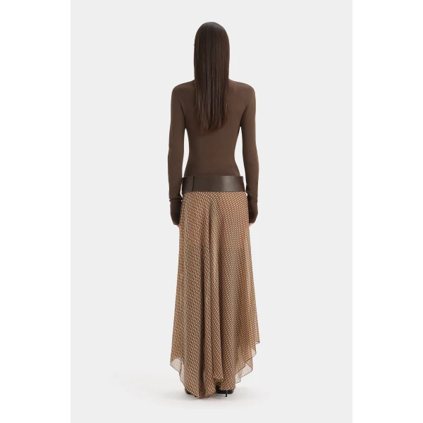 SIR the Label Fino Long Sleeve Top in Mocha | Long Sleeve | Coveti