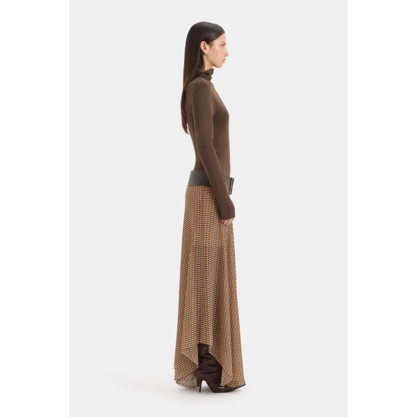 SIR the Label Fino Long Sleeve Top in Mocha | Long Sleeve | Coveti
