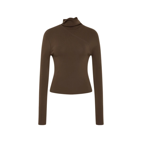 Fino Long Sleeve Top in Mocha