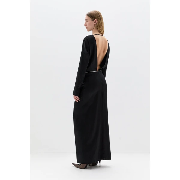 SIR the Label Flure Gown in Black | Evening Gowns | Coveti