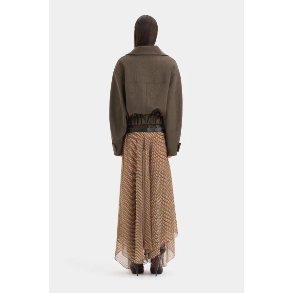 SIR the Label Henrik Bomber Jacket in Chocolate Marle | Jackets | Coveti