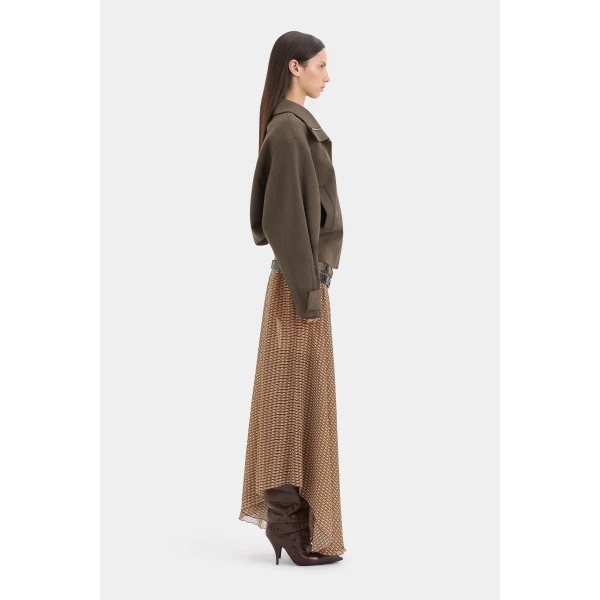 SIR the Label Henrik Bomber Jacket in Chocolate Marle | Jackets | Coveti
