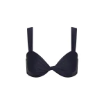 SIR the Label Hilde Twist Top in Dark Navy | Bikini | Coveti