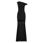 SIR the Label Indigo Twist Dress in Black | Maxi Dresses | Coveti
