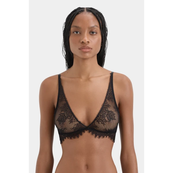 SIR the Label Ingrid Lace Bralette in Black | Cropped Top | Coveti