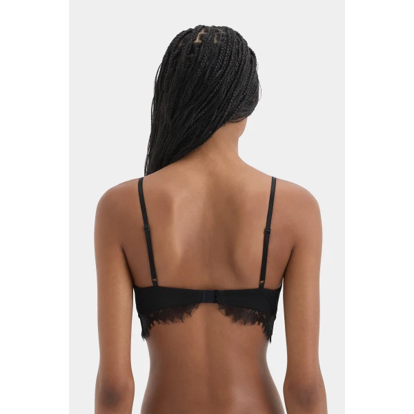 SIR the Label Ingrid Lace Bralette in Black | Cropped Top | Coveti