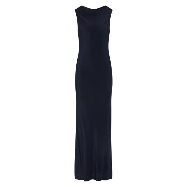 Isla Cowl Back Gown in Navy