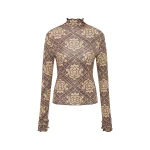 SIR the Label Isola Long Sleeve Top in Rose Parquet Plum | Long Sleeve | Coveti