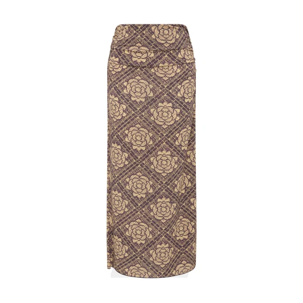 Isola Midi Skirt in Rose Parquet Plum