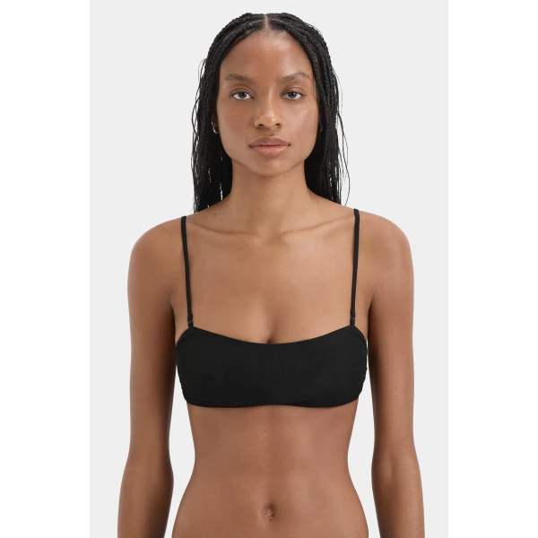 SIR the Label Jacques Mesh Bandeau in Black | Cropped Top | Coveti