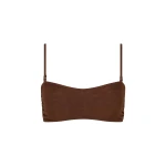 SIR the Label Jacques Mesh Bandeau in Chocolate | Cropped Top | Coveti