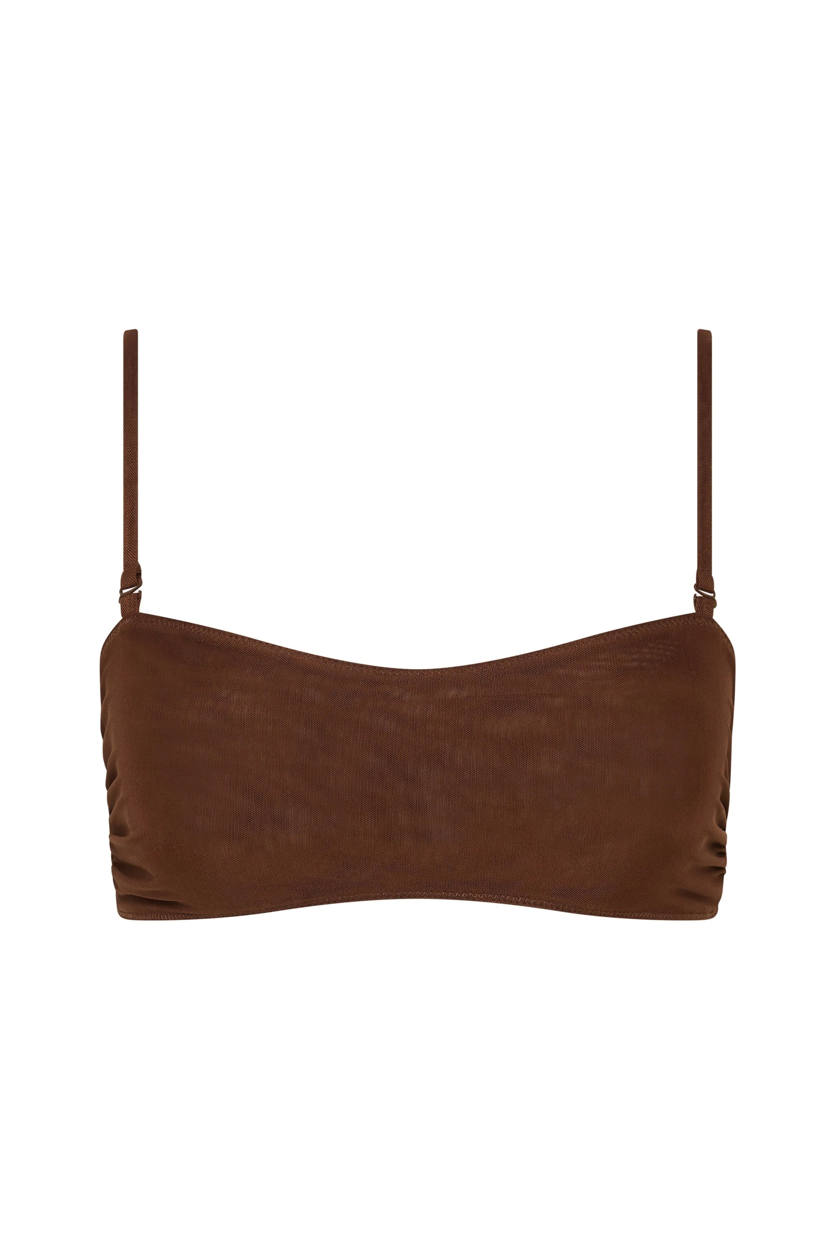 SIR the Label Jacques Mesh Bandeau in Chocolate SIR the Label Jacques Mesh Bandeau in Chocolate | Cropped Top | Coveti