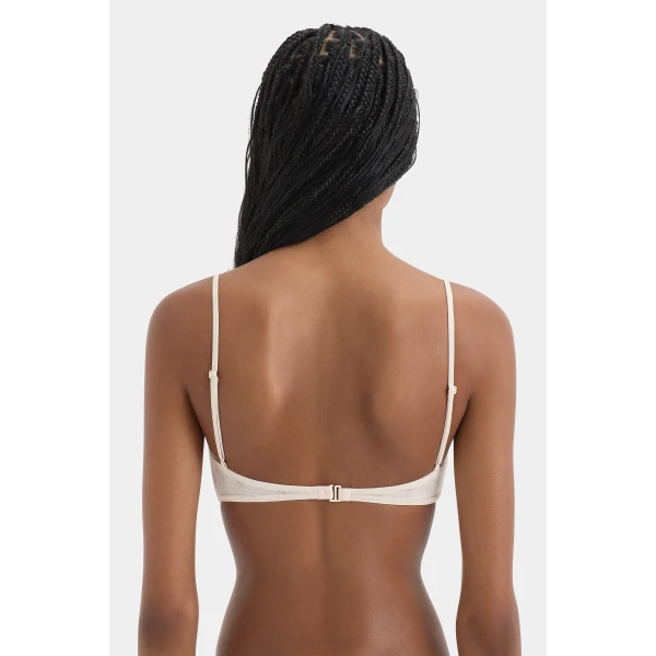 SIR the Label Jacques Mesh Bandeau in Ecru | Cropped Top | Coveti